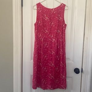 BODEN SILK / VISCOSE BLEND SPOTTED PINK ABIGAIL DRESS